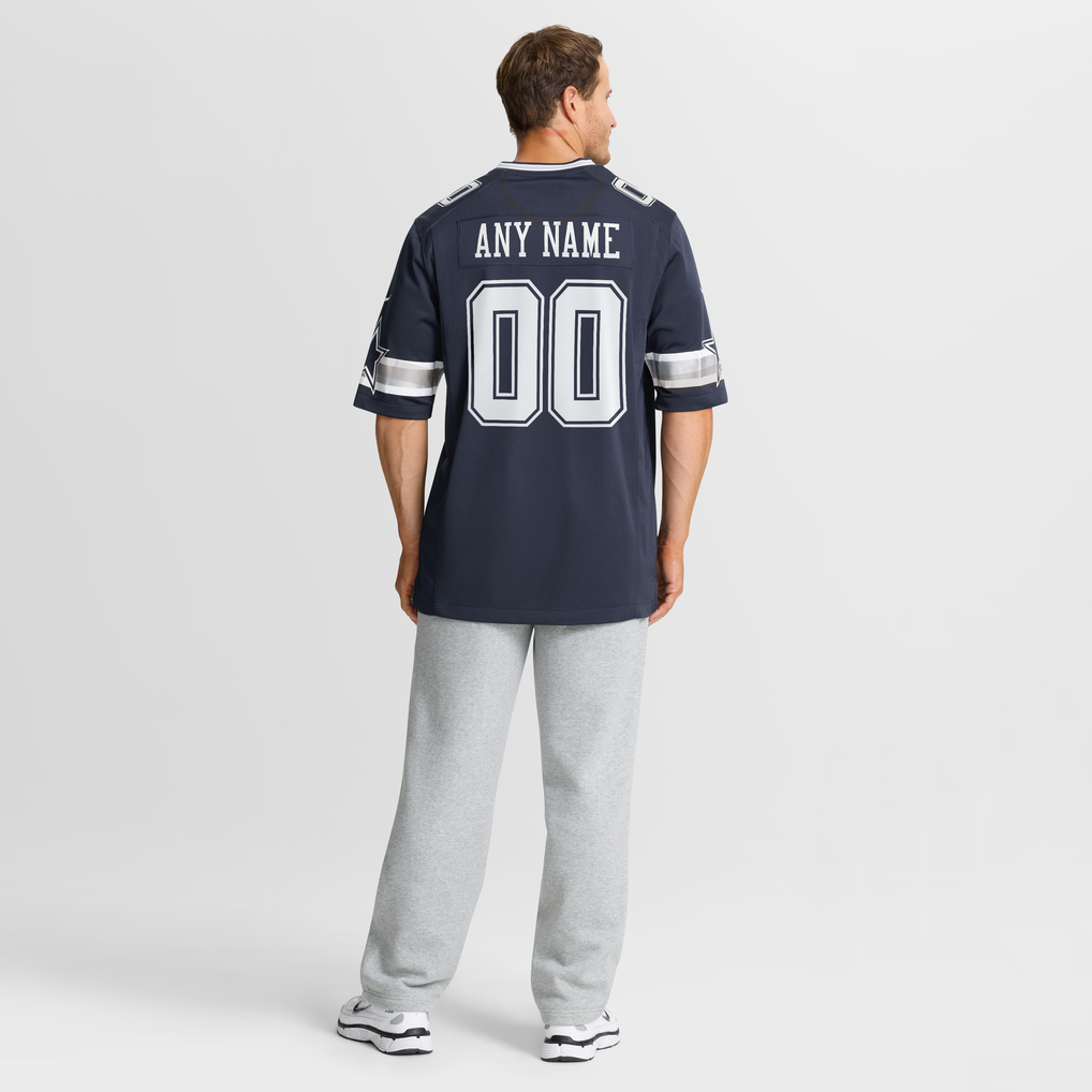 Men's Dallas Cowboys Nike Navy Custom Game Jersey - Image 9
