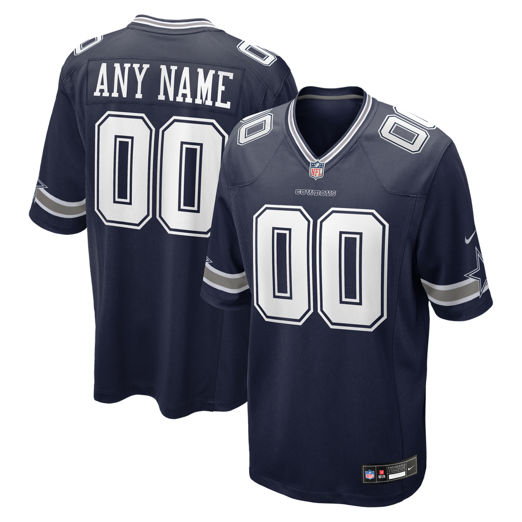 Men's Dallas Cowboys Nike Navy Custom Game Jersey - Image 2