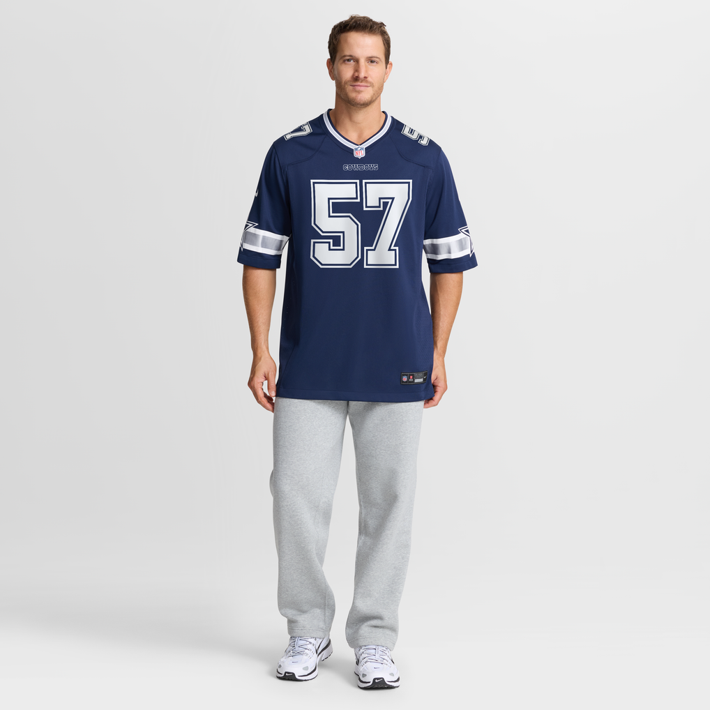 Men's Dallas Cowboys Malachi Lawrence Nike Navy Team Game Jersey - Image 3