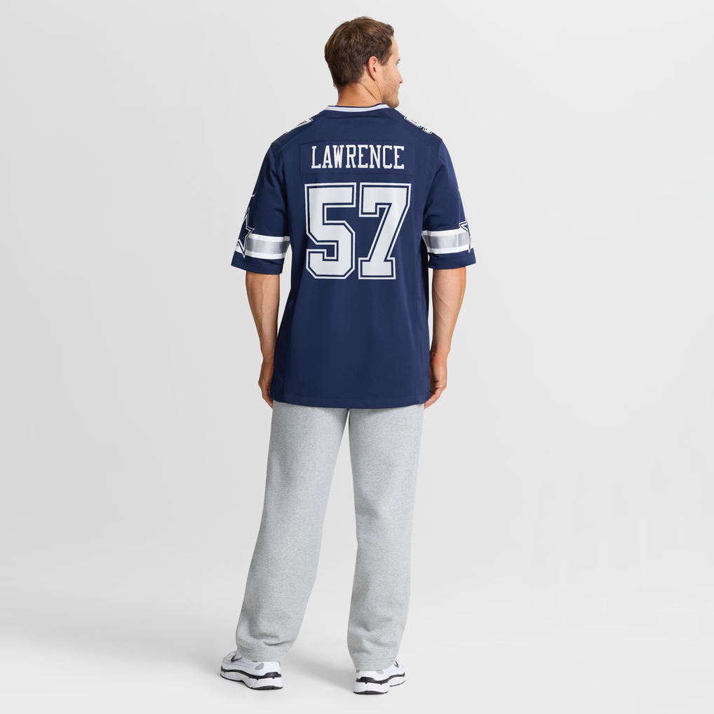 Men's Dallas Cowboys Malachi Lawrence Nike Navy Team Game Jersey - Image 4