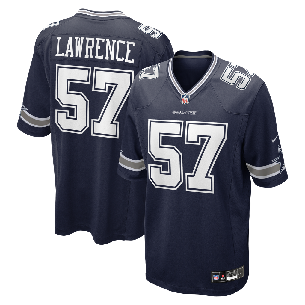 Men's Dallas Cowboys Malachi Lawrence Nike Navy Team Game Jersey - Image 1