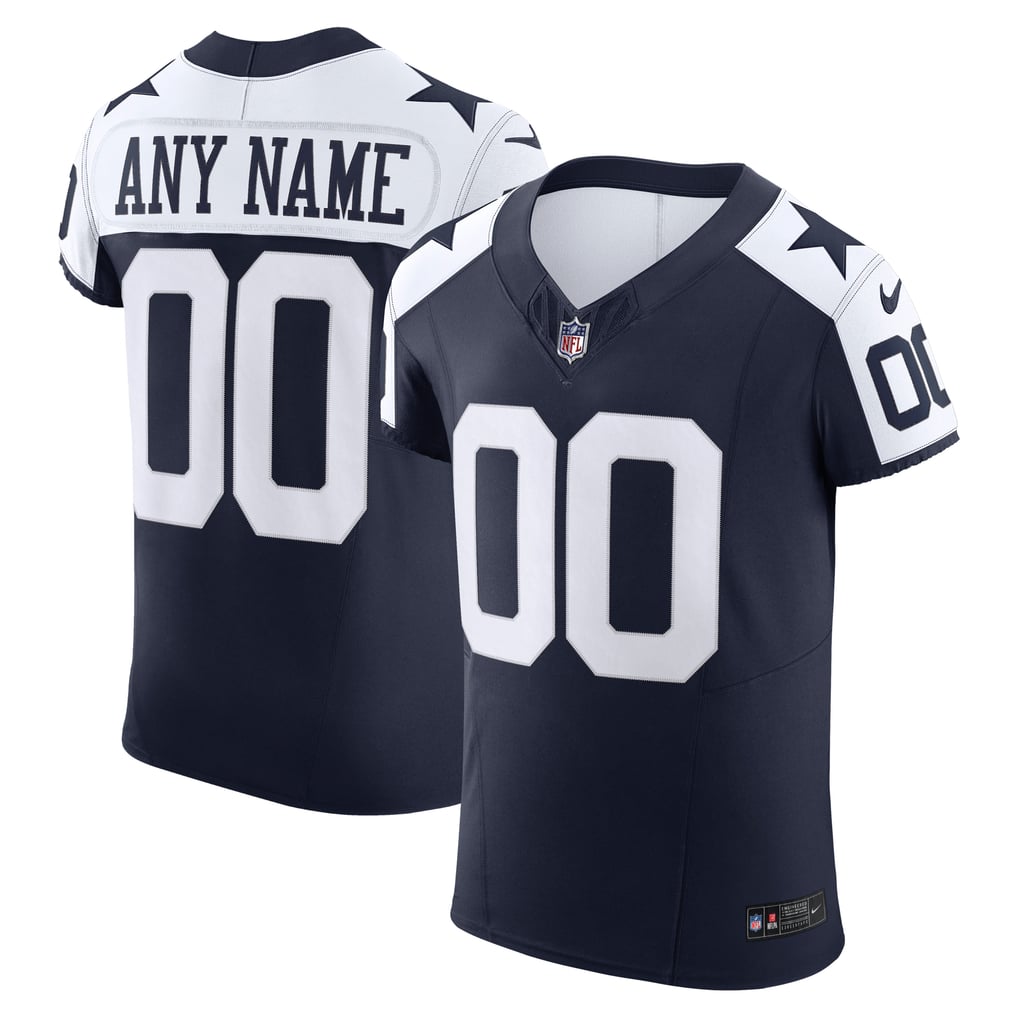 Men's Dallas Cowboys Nike Navy Vapor F.U.S.E. Elite Custom Jersey - Image 1