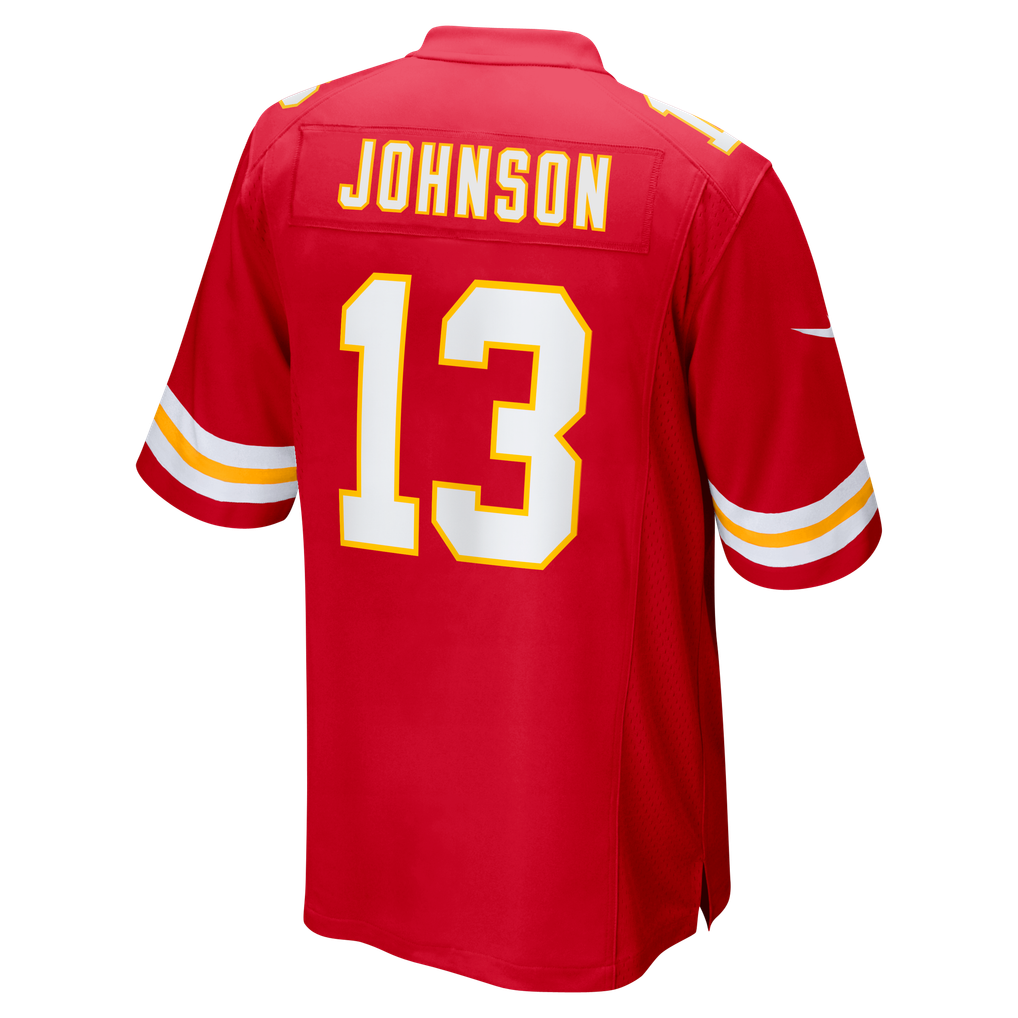 Men's Kansas City Chiefs Nazeeh Johnson Nike Red Game Player Jersey - Image 4