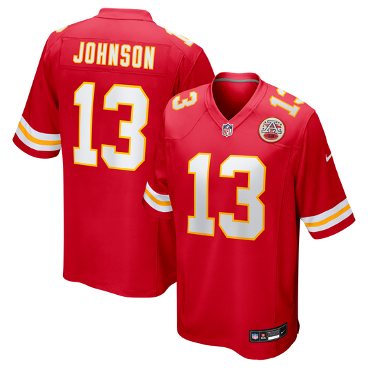 Men's Kansas City Chiefs Nazeeh Johnson Nike Red Game Player Jersey - Image 1
