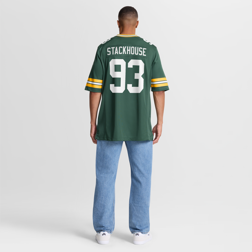 Men's Green Bay Packers Nazir Stackhouse Nike  Green Team Game Jersey - Image 9