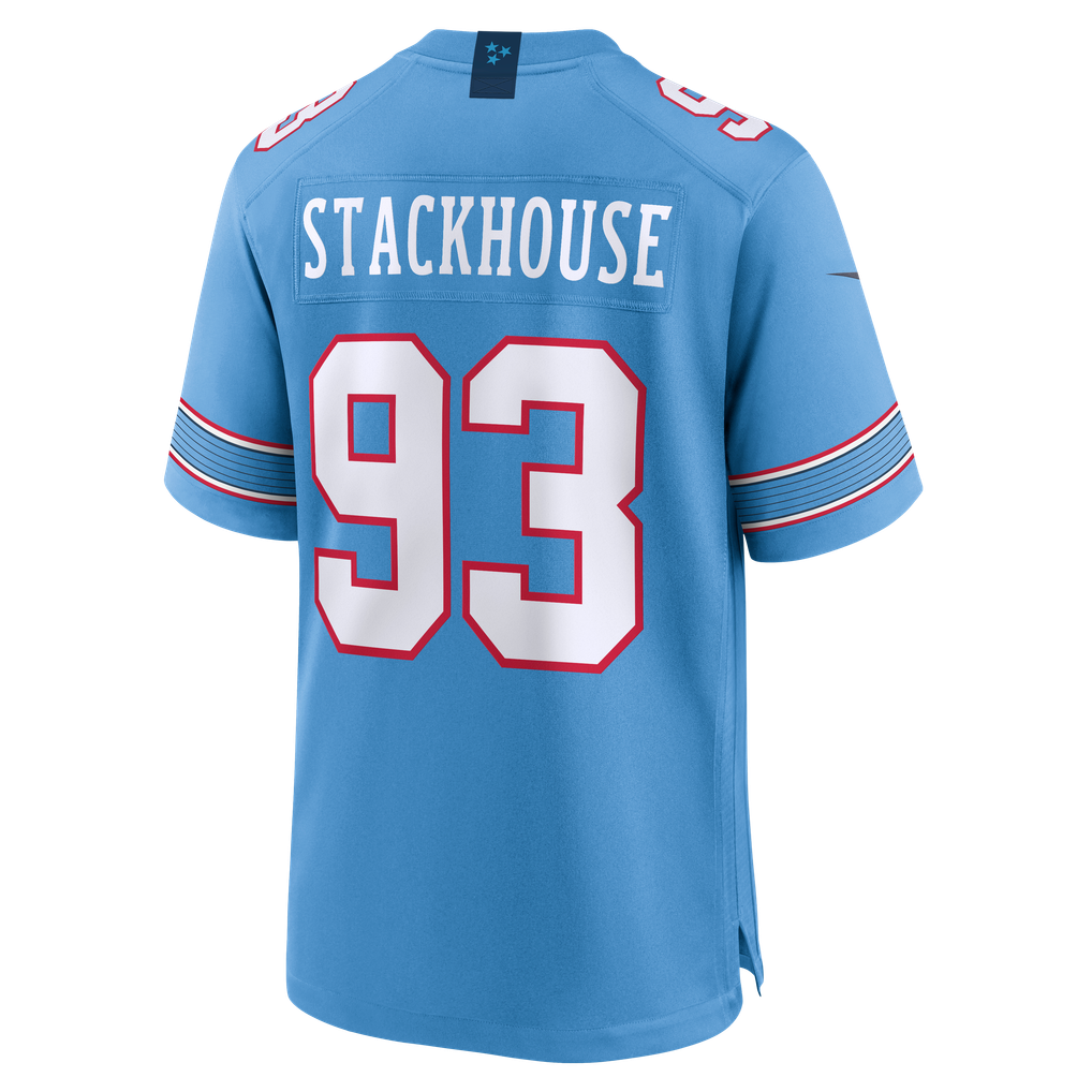 Men's Tennessee Titans Nazir Stackhouse Nike Light Blue Team Game Jersey - Image 4