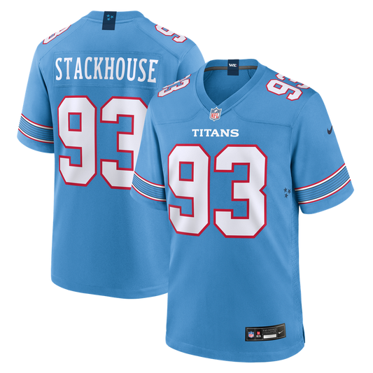 Men's Tennessee Titans Nazir Stackhouse Nike Light Blue Team Game Jersey - Image 1