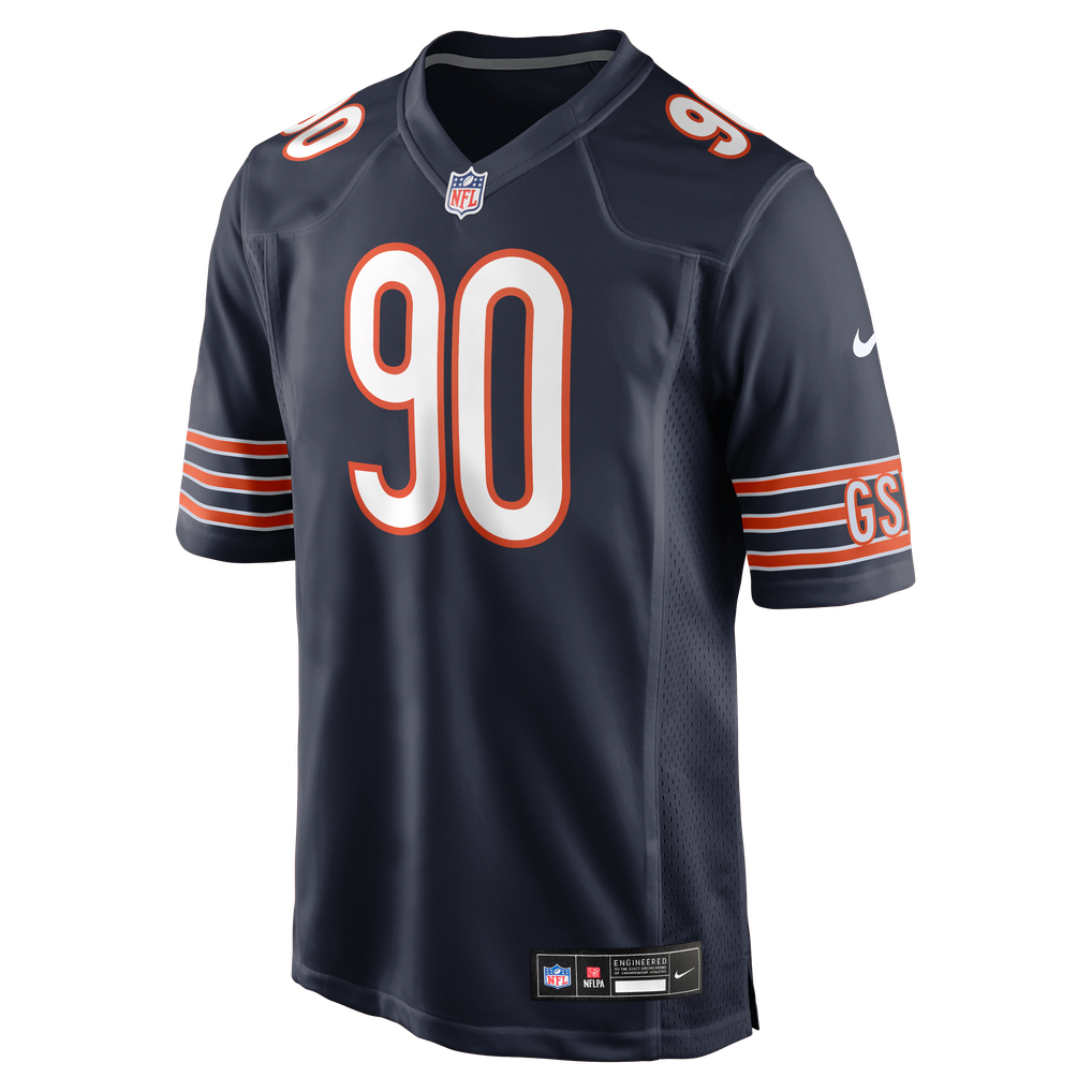 Men's Chicago Bears Neville Gallimore Nike Navy Team Game Jersey - Image 3