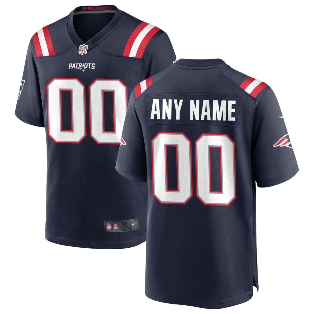 Men's Nike New England Patriots Navy Custom Game Jersey - Image 2