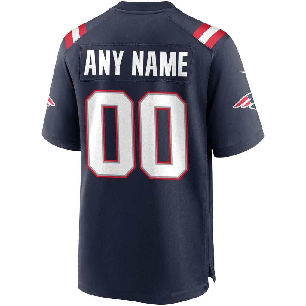 Men's Nike New England Patriots Navy Custom Game Jersey - Image 3
