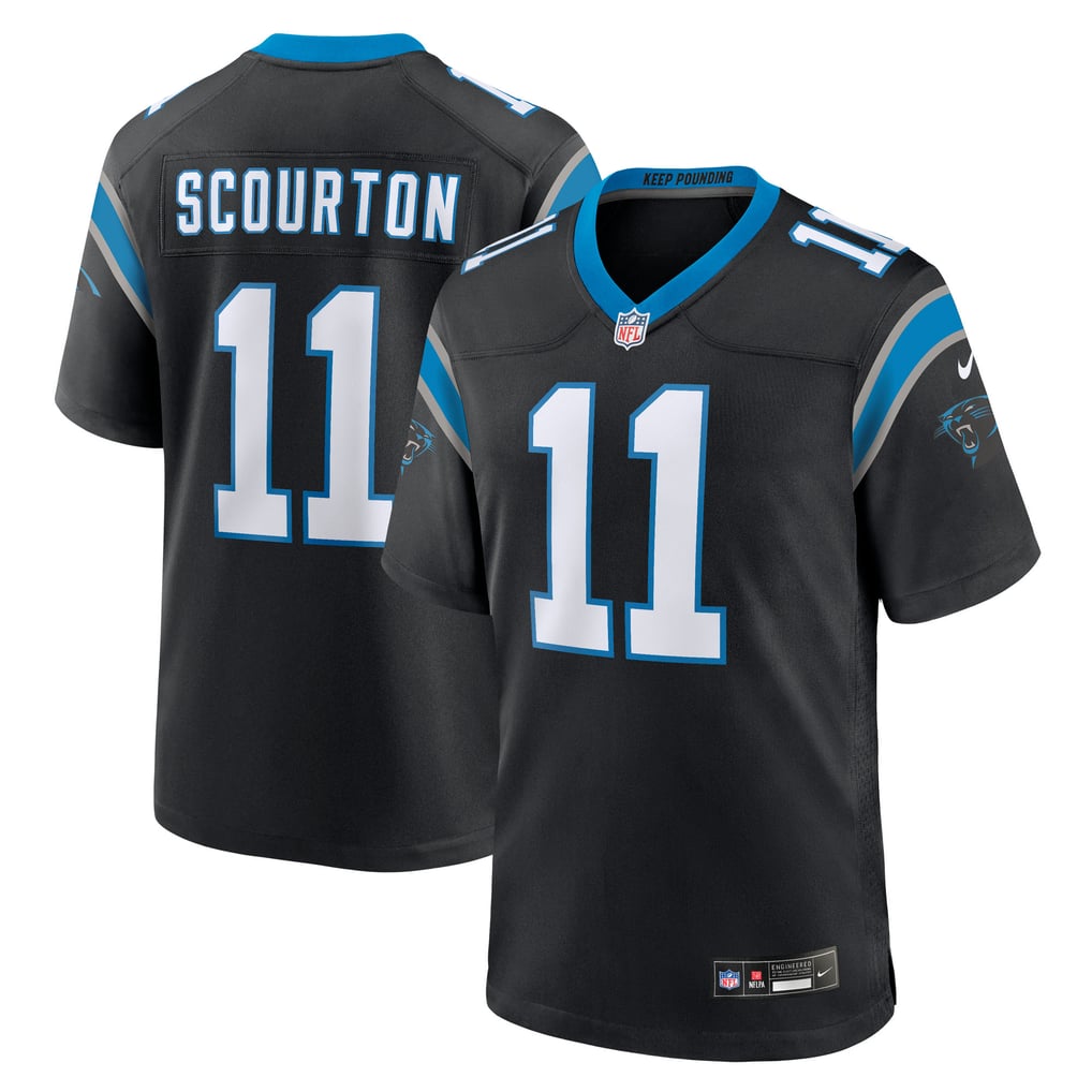 Men's Carolina Panthers Nic Scourton Nike Black Team Game Jersey - Image 1