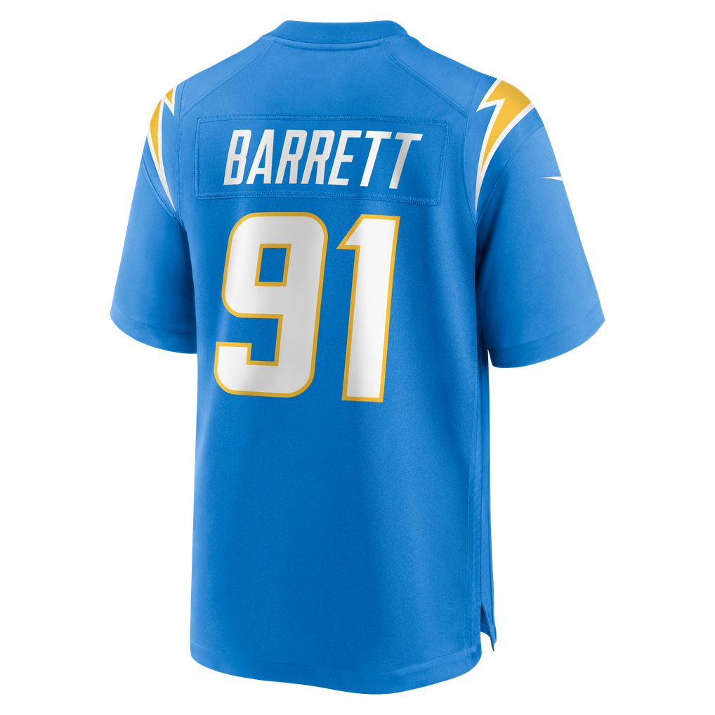 Men's Los Angeles Chargers Nick Barrett Nike Powder Blue Team Game Jersey - Image 6