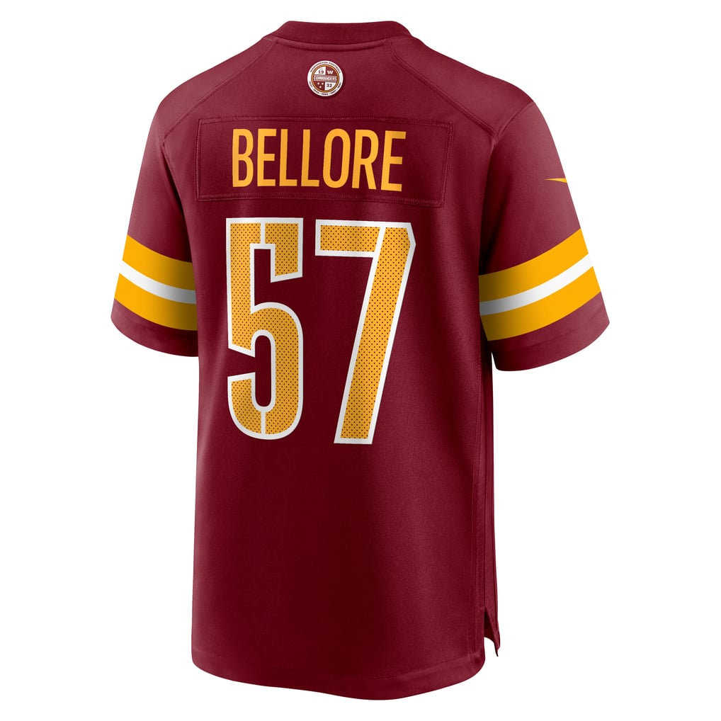 Men's Washington Commanders Nick Bellore Nike  Burgundy Team Game Jersey - Image 4