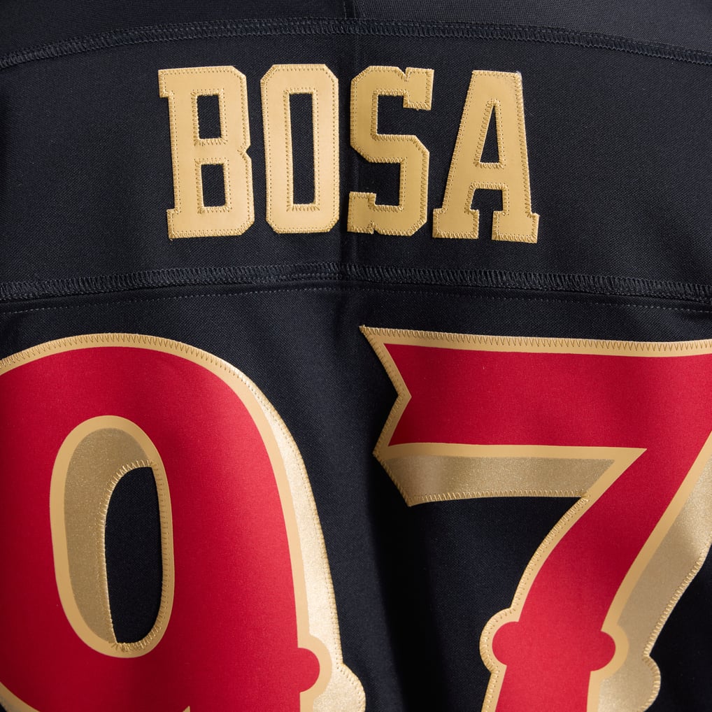 Men's San Francisco 49ers Nick Bosa Nike Black Rivalries Collection Stitched Limited Jersey - Image 15