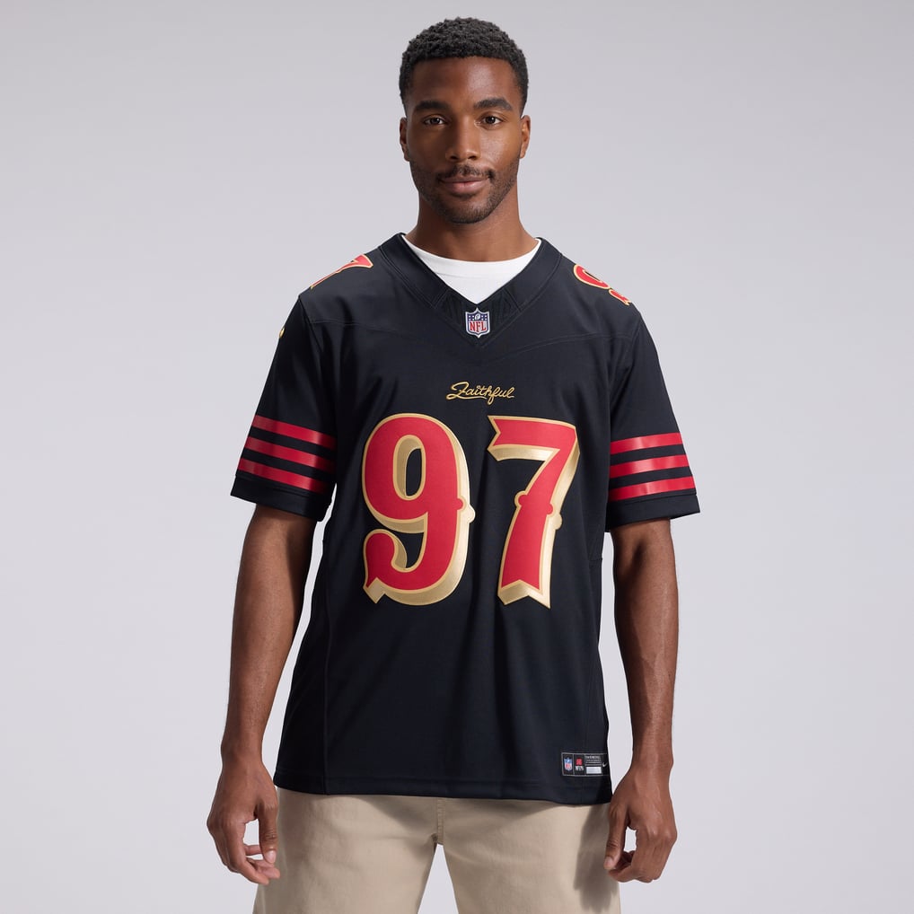 Men's San Francisco 49ers Nick Bosa Nike Black Rivalries Collection Stitched Limited Jersey - Image 3