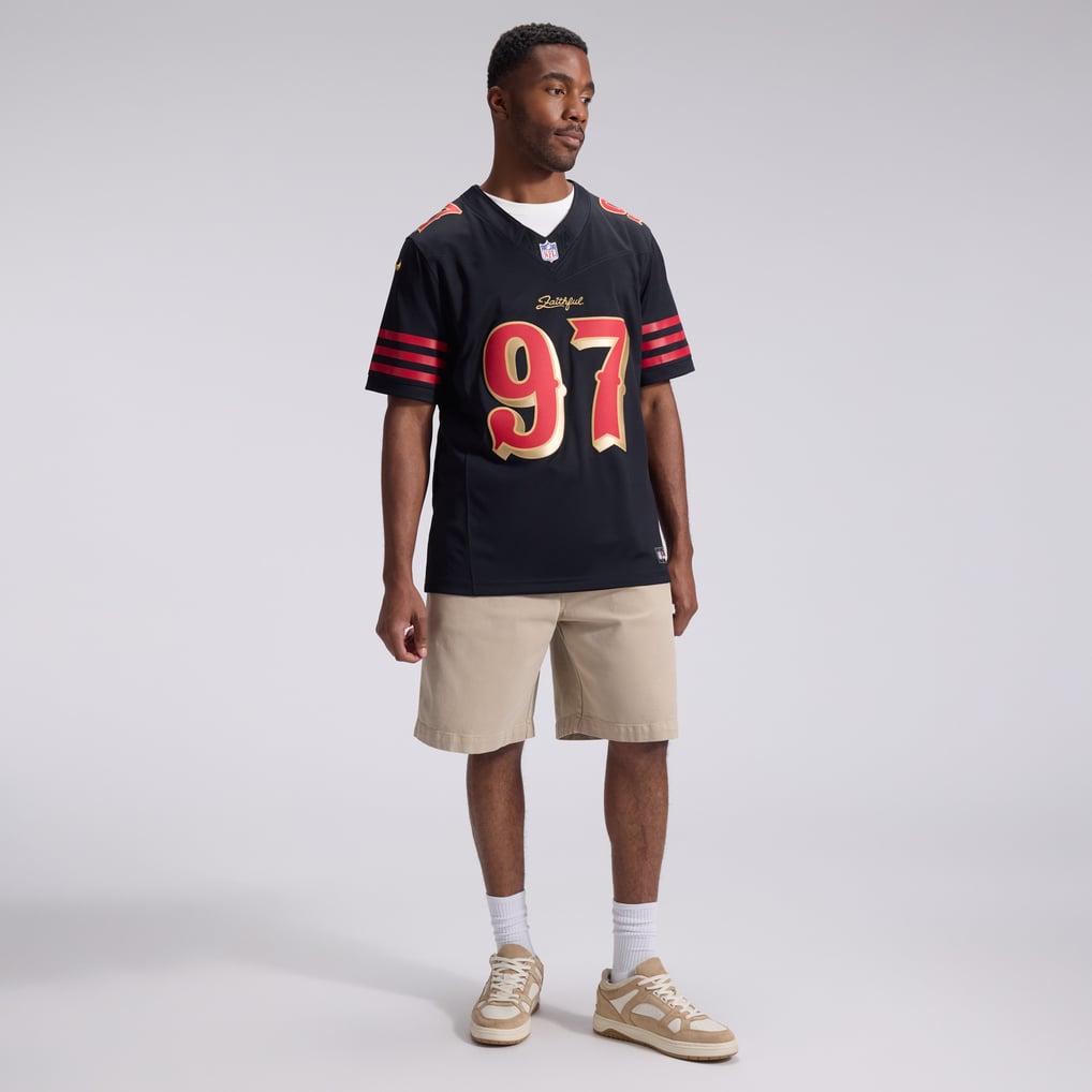 Men's San Francisco 49ers Nick Bosa Nike Black Rivalries Collection Stitched Limited Jersey - Image 5