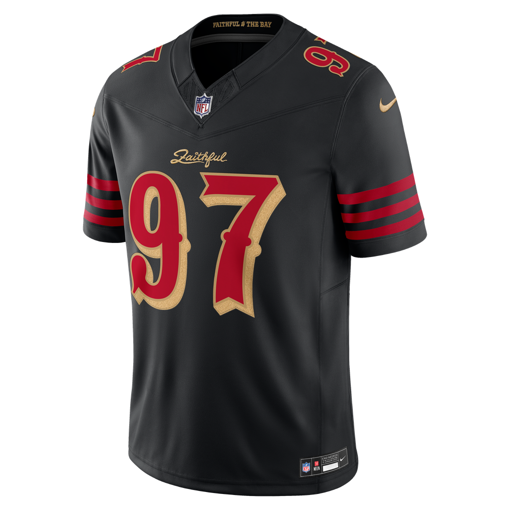 Men's San Francisco 49ers Nick Bosa Nike Black Rivalries Collection Stitched Limited Jersey - Image 7