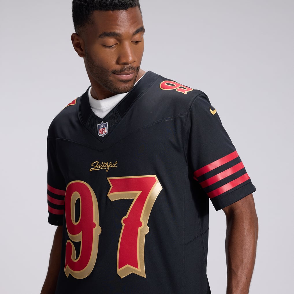 Men's San Francisco 49ers Nick Bosa Nike Black Rivalries Collection Stitched Limited Jersey - Image 10
