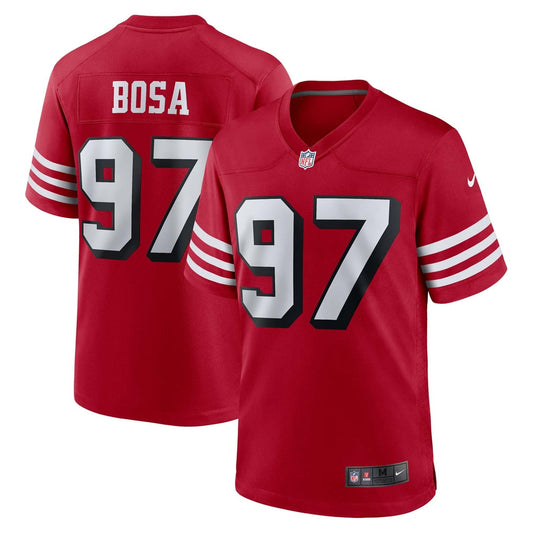 Men's San Francisco 49ers Nick Bosa Nike Scarlet Alternate Game Jersey - Image 1