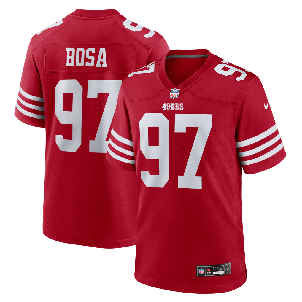 Men's San Francisco 49ers Nick Bosa Nike Scarlet Team Game Jersey - Image 2