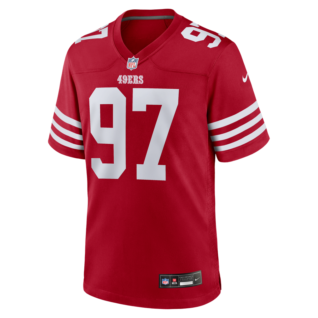 Men's San Francisco 49ers Nick Bosa Nike Scarlet Team Game Jersey - Image 3