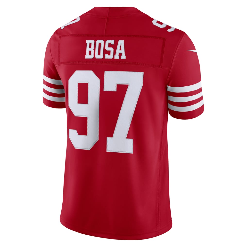Men's San Francisco 49ers Nick Bosa Nike Scarlet Team Vapor F.U.S.E. Stitched Limited Jersey - Image 4