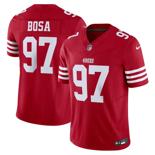 Men's San Francisco 49ers Nick Bosa Nike Scarlet Vapor F.U.S.E. Limited Jersey - Image 1