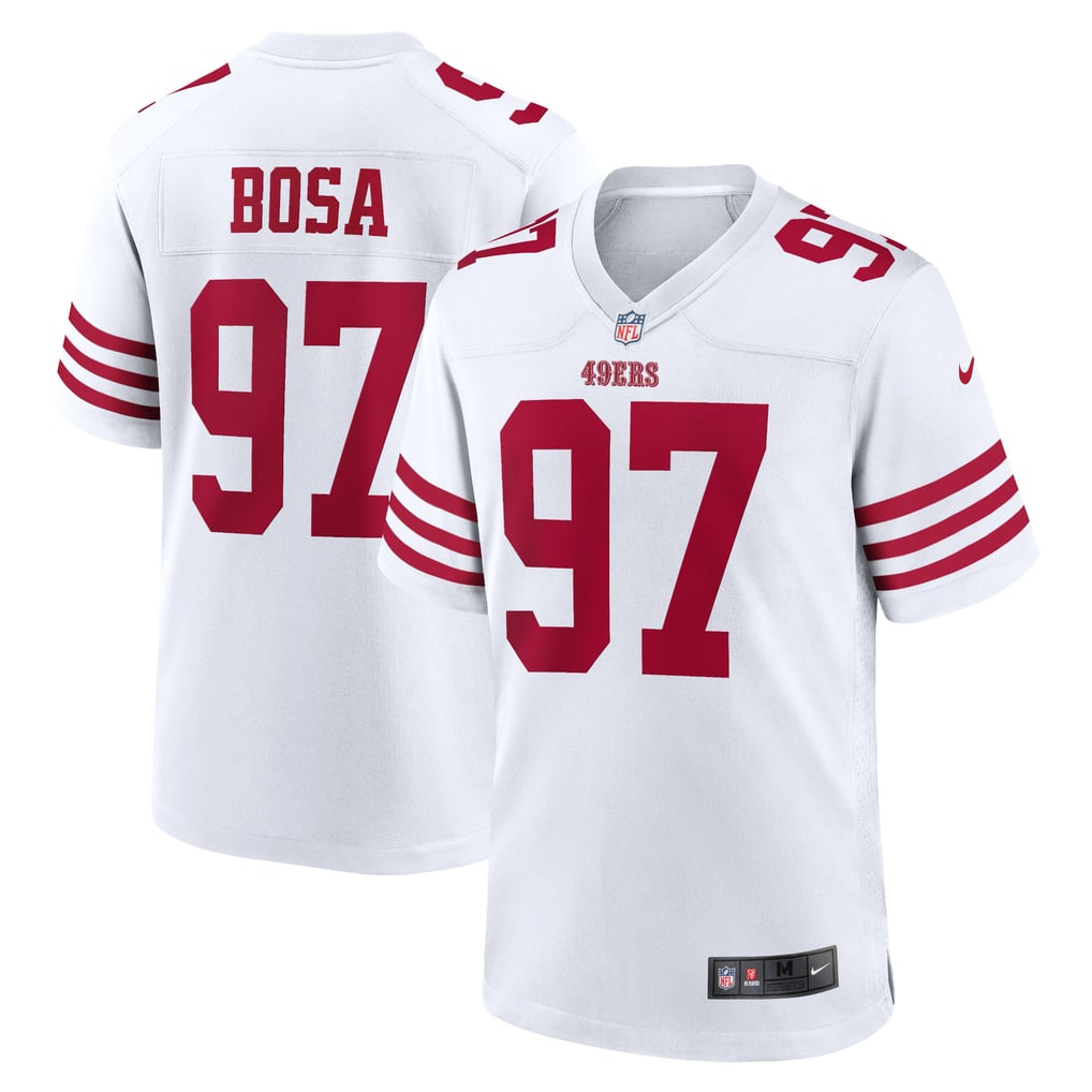 Men's San Francisco 49ers Nick Bosa Nike White Team Game Jersey - Image 2