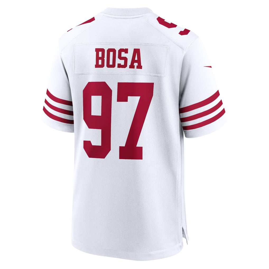 Men's San Francisco 49ers Nick Bosa Nike White Team Game Jersey - Image 4