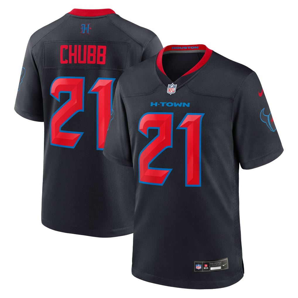 Men's Houston Texans Nick Chubb Nike  Navy Alternate 2 Game Jersey - Image 1