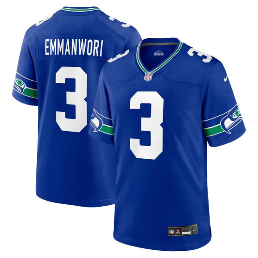 Men's Seattle Seahawks Nick Emmanwori Nike Royal Alternate Game Player Jersey - Image 1