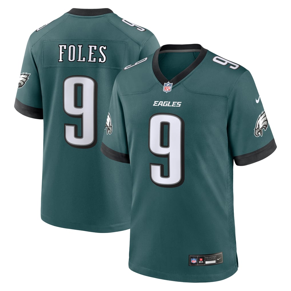 Men's Philadelphia Eagles Nick Foles Nike Midnight Green Team Retired Player Game Jersey - Image 1