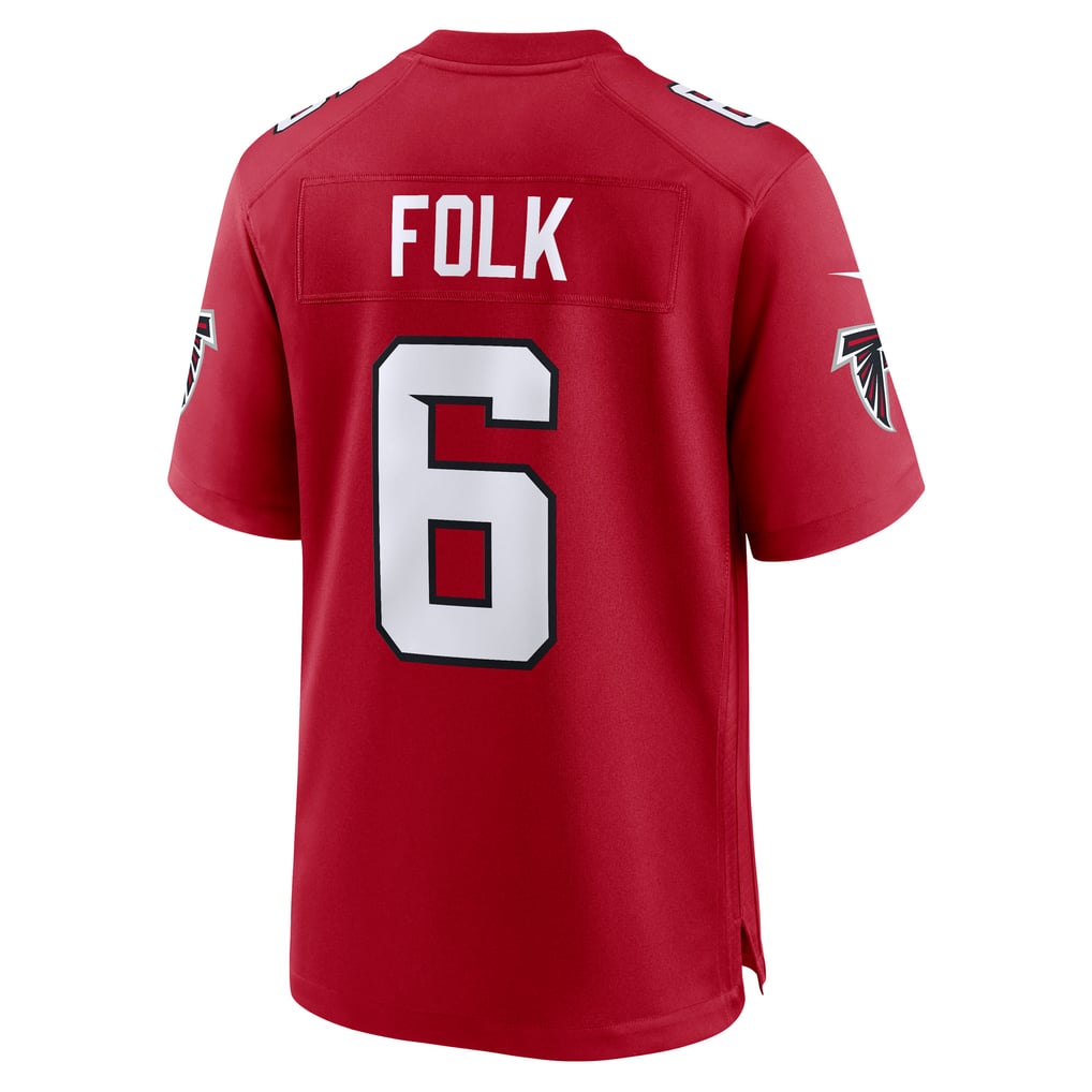 Men's Atlanta Falcons Nick Folk Nike Red Team Game Jersey