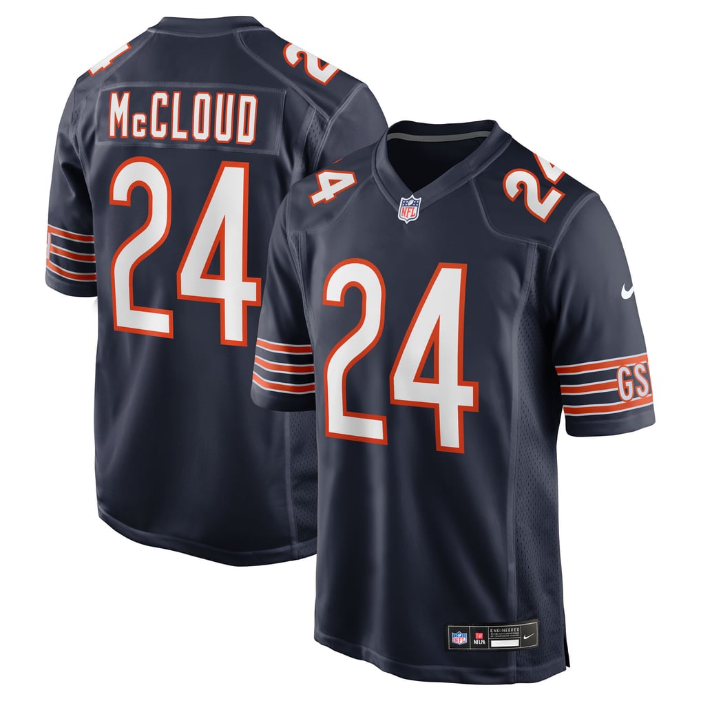Men's Chicago Bears Nick McCloud Nike Navy Team Game Jersey - Image 1