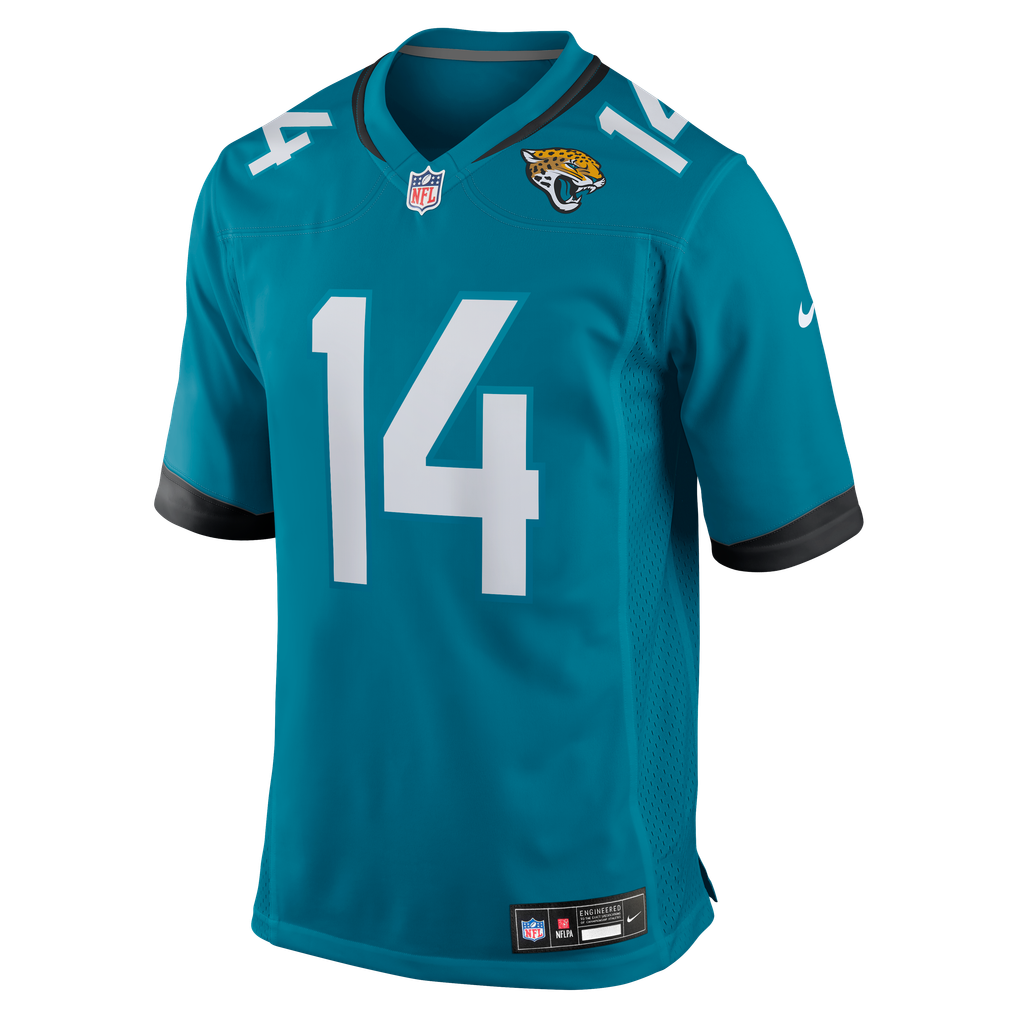 Men's Jacksonville Jaguars Nick Mullens Nike  Teal Team Game Jersey - Image 3