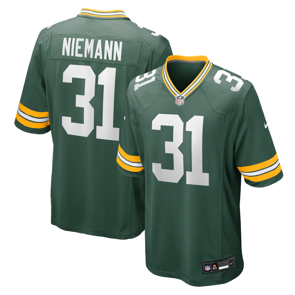 Men's Green Bay Packers Nick Niemann Nike  Green Team Game Jersey - Image 2