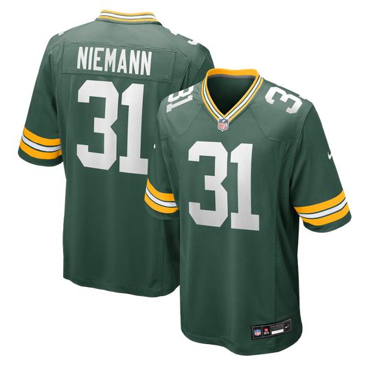 Men's Green Bay Packers Nick Niemann Nike  Green Team Game Jersey - Image 1