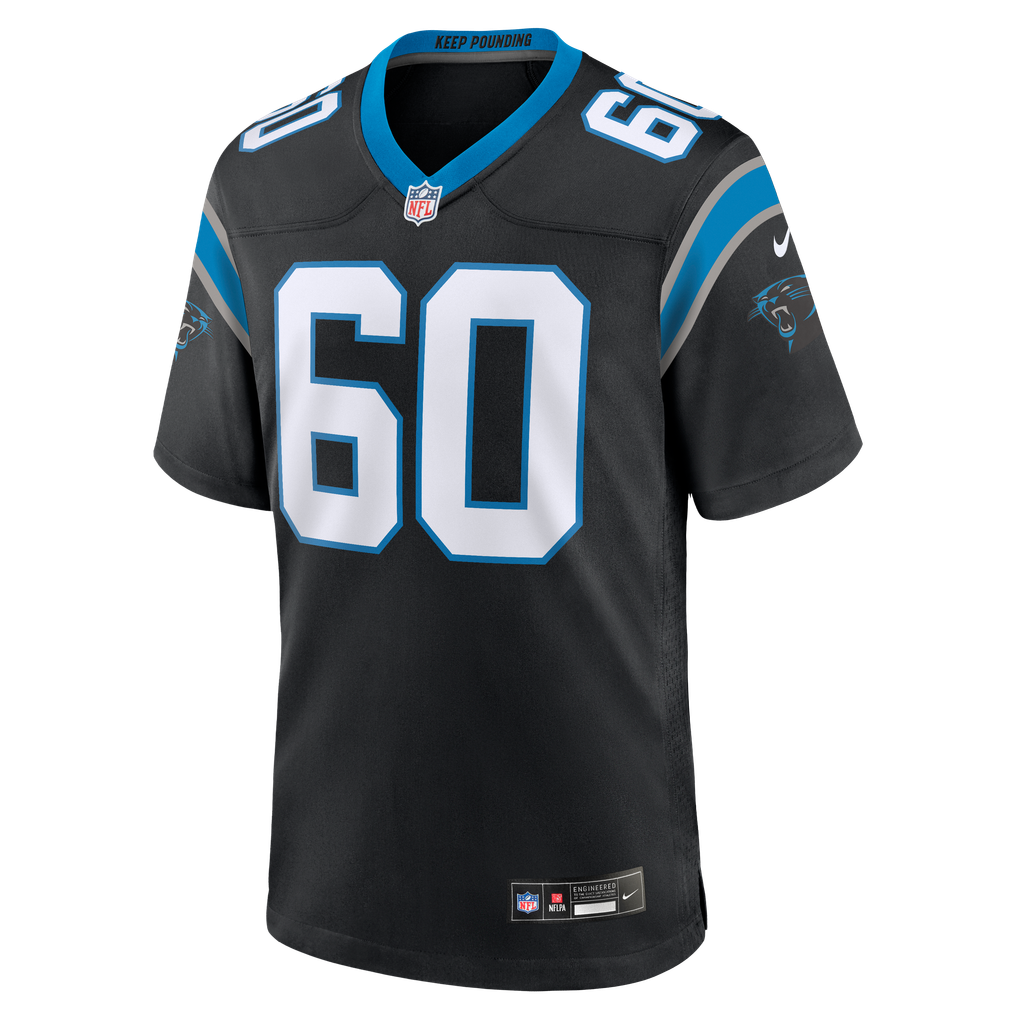 Men's Carolina Panthers Nick Samac Nike Black Team Game Jersey - Image 3