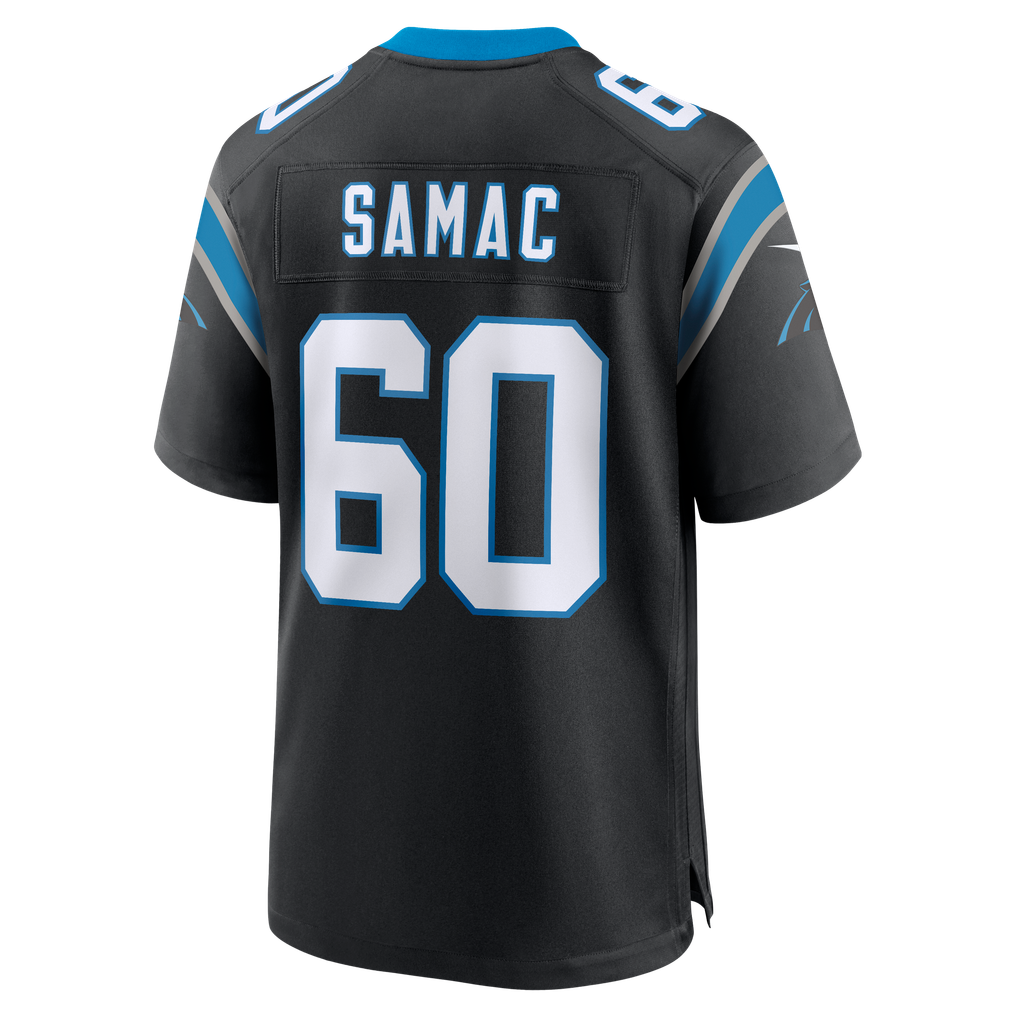 Men's Carolina Panthers Nick Samac Nike Black Team Game Jersey - Image 4