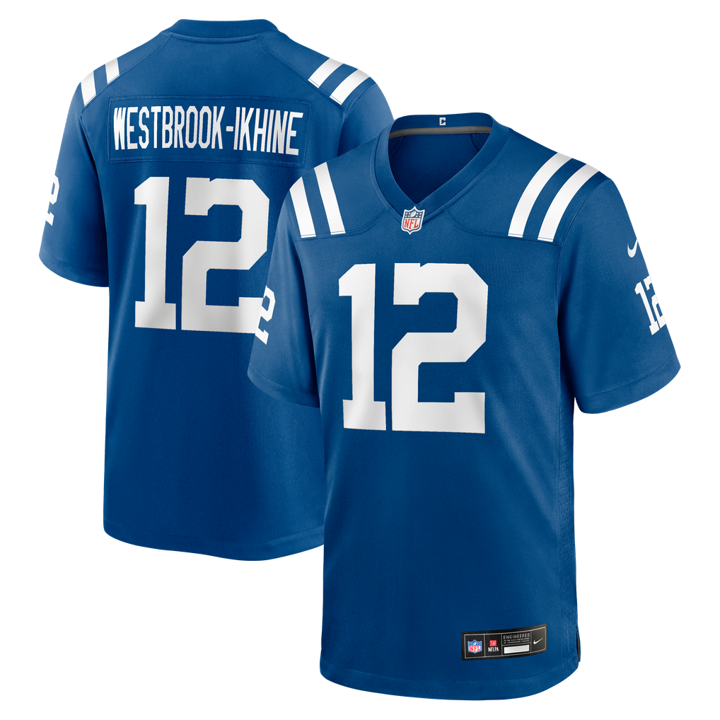 Men's Indianapolis Colts Nick Westbrook-Ikhine Nike Royal Team Game Jersey - Image 1