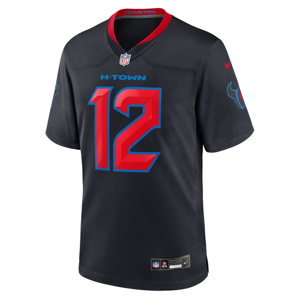 Men's Houston Texans Nico Collins Nike  Navy 2nd Alternate Game Jersey - Image 3