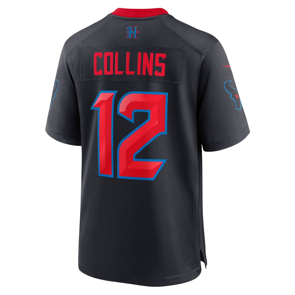 Men's Houston Texans Nico Collins Nike  Navy 2nd Alternate Game Jersey - Image 4