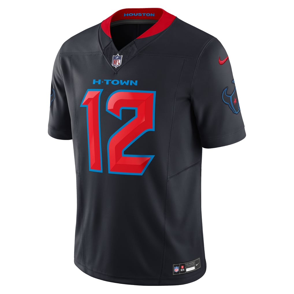 Men's Houston Texans Nico Collins Nike Navy Alternate 2 Vapor F.U.S.E. Limited Jersey - Image 3