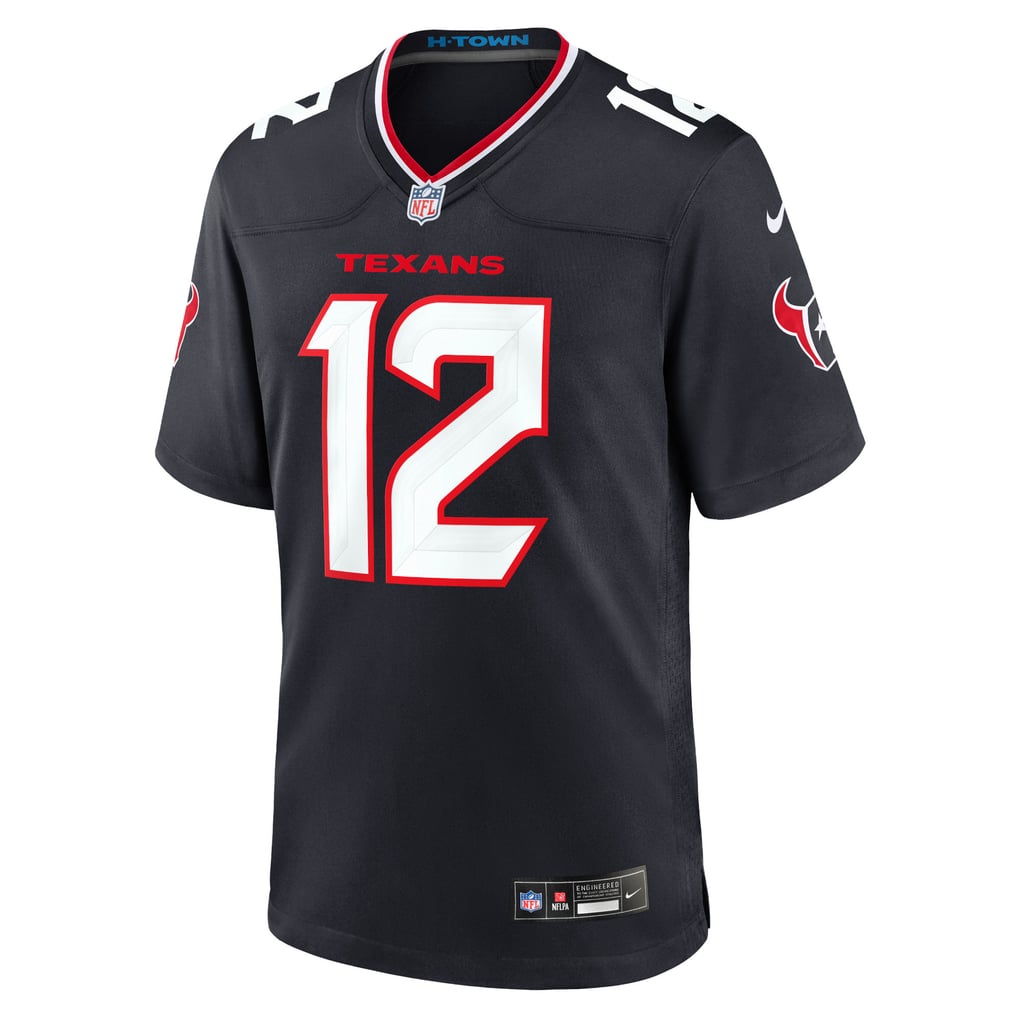 Men's Houston Texans Nico Collins Nike Navy Game Jersey - Image 3