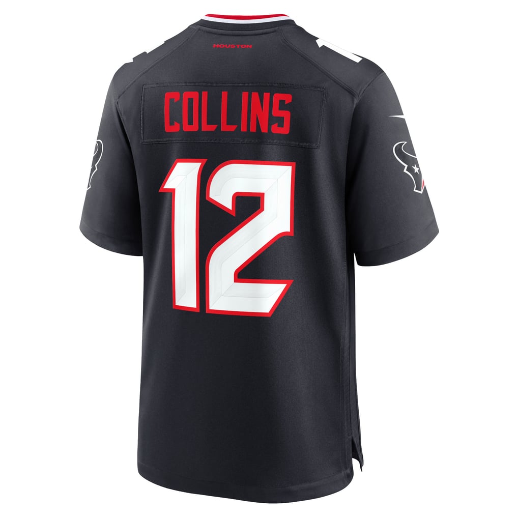 Men's Houston Texans Nico Collins Nike Navy Game Jersey - Image 4