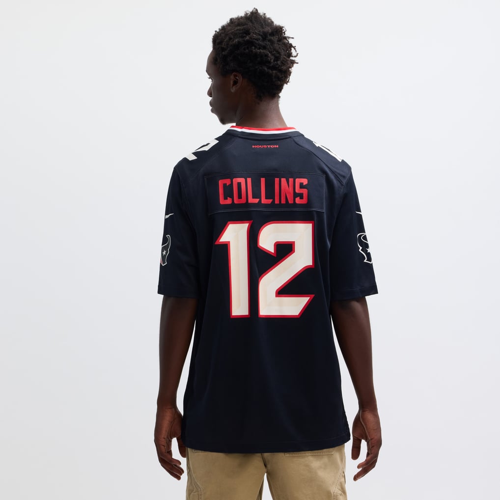 Men's Houston Texans Nico Collins Nike Navy Game Jersey - Image 6