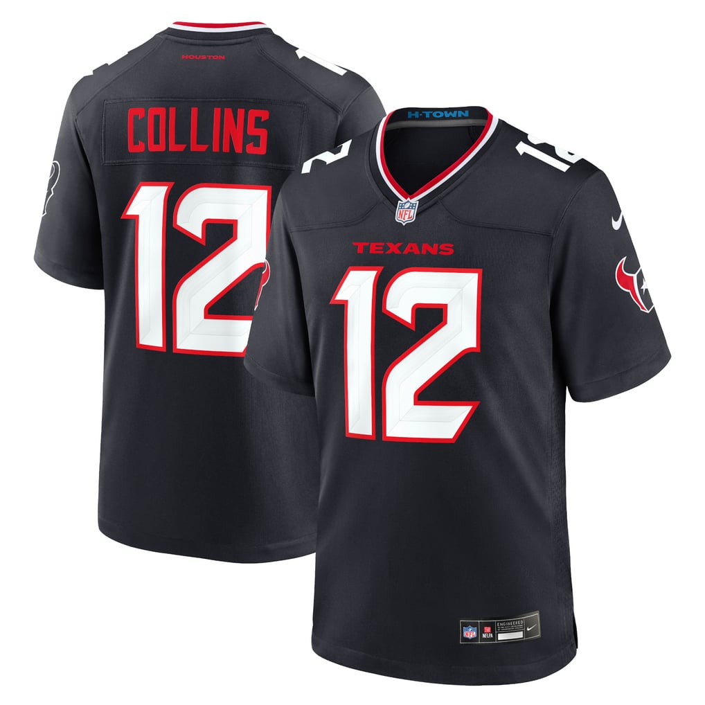 Men's Houston Texans Nico Collins Nike Navy Game Jersey - Image 1