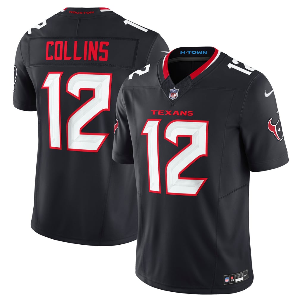 Men's Houston Texans Nico Collins Nike Navy Team Vapor F.U.S.E. Limited Jersey - Image 2