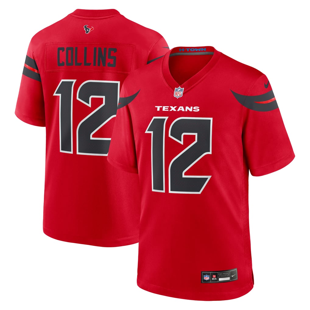Men's Houston Texans Nico Collins Nike  Red Alternate Game Jersey - Image 1