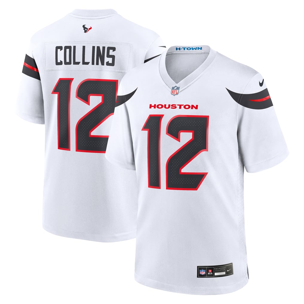 Men's Houston Texans Nico Collins Nike  White Game Jersey - Image 2